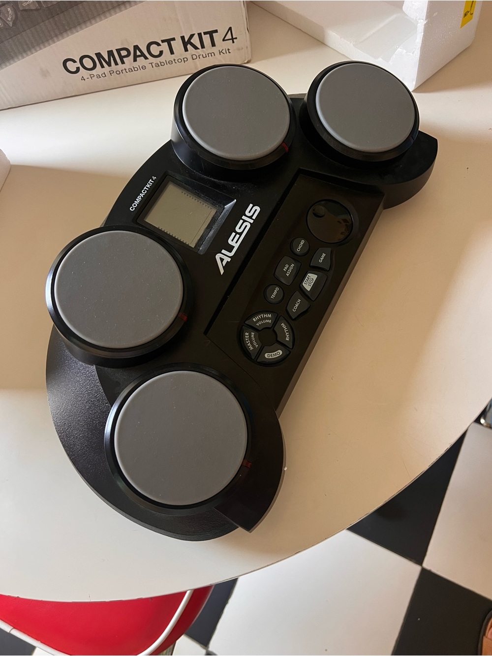 CompactKit 4 Portable Electronic Drum Kit - Black & Gray